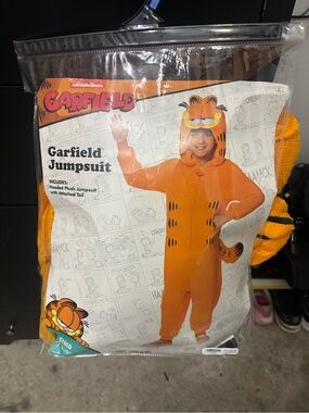 Garfield Orange Hooded Jumpsuit Kids Costume